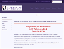 Tablet Screenshot of everjoymusic.com